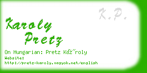 karoly pretz business card